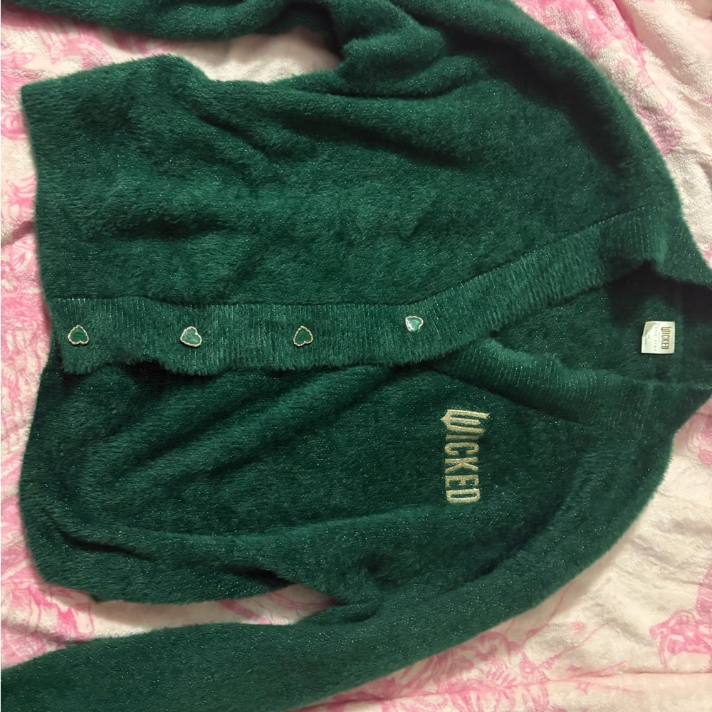 Target Wicked Jacket - Katie Kime Logo Graphic Cardigan - Emerald Green - Picture 4 of 4